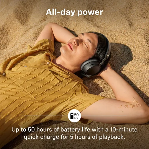 Vista 3 de Sennheiser ACCENTUM Plus - Auriculares inalámbricos Bluetooth con cancelación de ruido, función de carga rápida, hasta 50 horas de reproducción, ANC