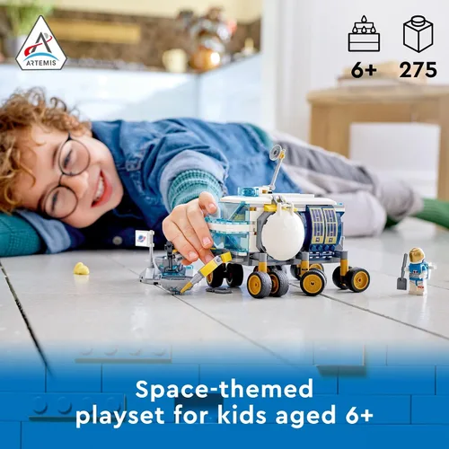 Vista 2 de LEGO City Lunar Roving Vehicle 60348 - Juguete para el espacio exterior, inspirado en la NASA para niños de 6 años con 3 minifiguras de astronauta