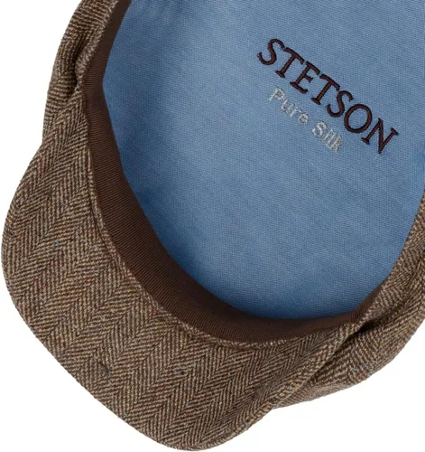 Vista 4 de Stetson Gorro plano de seda Belfast Newsboy para hombre