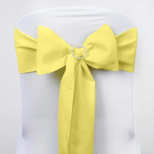 Vista 18 de Efavormart 5 piezas de fajas para sillas de poliéster color beige con lazos para decoración de sillas en bodas, eventos, suministros para decoración