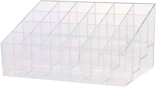 Vista 4 de Magik 24-40 Rejilla de lápiz labial soporte de maquillaje Estuche de exhibición cosmético multiusos acrílico organizador (1, 40 rejillas)
