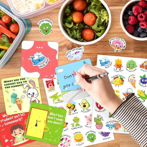 Vista 7 de 160 tarjetas de broma para niños, fiambrera, chistes para niños, notas inspiradoras para el almuerzo para niños y niñas, estudiantes, notas