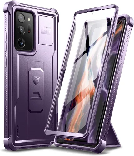 Vista 12 de Dexnor Funda para Samsung Galaxy Note 20 Ultra 5G, [Protector de pantalla y soporte integrados] Protección de grado militar resistente a prueba