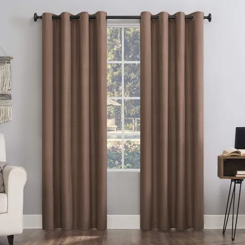 Vista 52 de Sun Zero Columbia - Paquete de 2 paneles de cortinas térmicas con ojales, par, 100 % opacas, ahorro de energía, 50 x 84 pulgadas, azul brumoso Azul