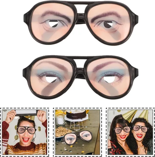 Vista 5 de OULII Gafas divertidas de broma masculina y femenina para fiesta de Halloween, accesorios de 2