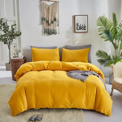 Vista 23 de Houseri Juego de Edredón de Terciopelo Azul Twin Azul Claro Esponjoso Juegos de Ropa de Cama Twin Azul Polvoriento Ropa de Cama de Franela Niños
