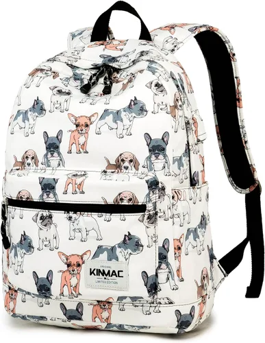 Vista 26 de Kinmac Mochila resistente al agua para laptop con puerto de carga USB para laptop de hasta 15.6 pulgadas (bordado)