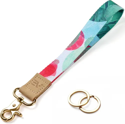 Vista 40 de EcoVision - Llaveros lindos con correa para llaves, llavero de muñeca para mujer, correa de insignia con 2 argollas para llaves