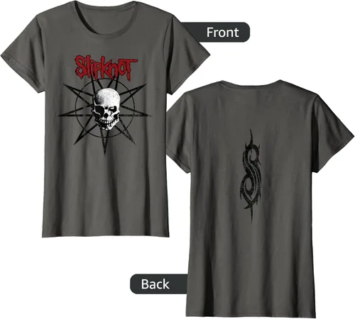 Vista 12 de Slipknot Skull playera Estrella, hombre 2XL, Jaspeado oscuro Asfalto