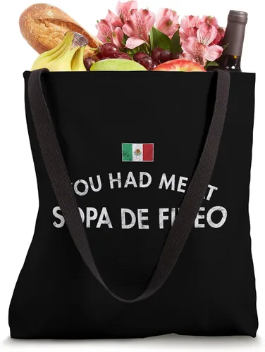 Vista 4 de Sopa De Fideo Mexican Tex-Mex Noodle Hot Pasta Zucchini Soup Tote Bag