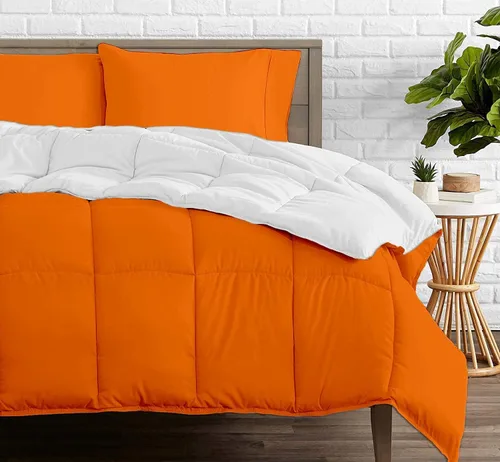 Vista 43 de Edredón reversible – Lujoso para todas las estaciones – 100% algodón orgánico tamaño individual XL de 68 x 92 pulgadas, 1 edredón alternativo
