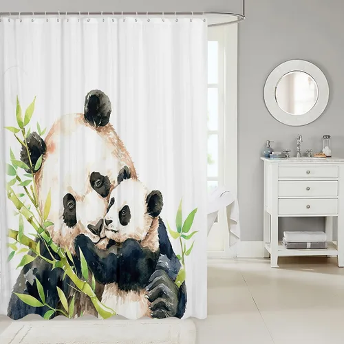 Vista 98 de Feelyou Cortina de ducha con diseño de gato para decoración de baño, bonita cortina de baño para puestos de bañeras, accesorios de baño divertidos