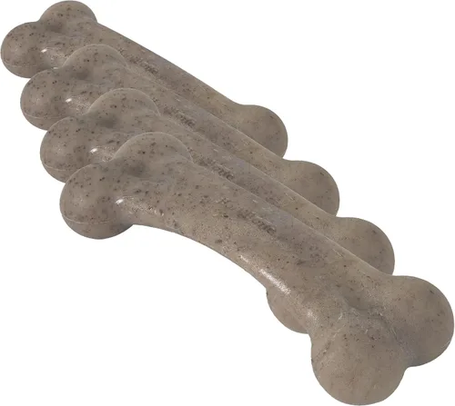 Vista 13 de Pet Qwerks Original BarkBone - Hueso de perro de nailon para masticadores agresivos, sabor a barbacoa, 6.1 pulgadas, raza mediana