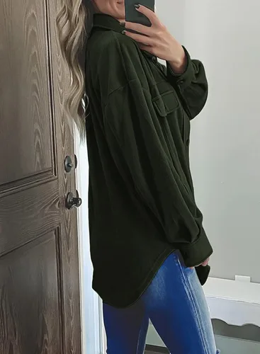 Vista 5 de Astylish Chaqueta casual de manga larga para mujer con bolsillos