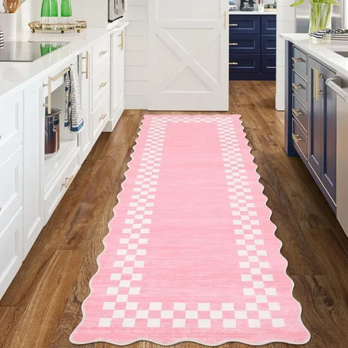 Vista 27 de GarveeHome Alfombra lavable de 5 x 7 pies para sala de estar, alfombra Beige festoneado