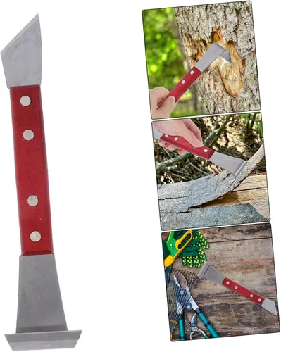 Vista 8 de Angoily Cuchillo de afeitar para carpintería, herramienta de mano para descortezar, herramienta de madera para descortezar, corteza, corteza