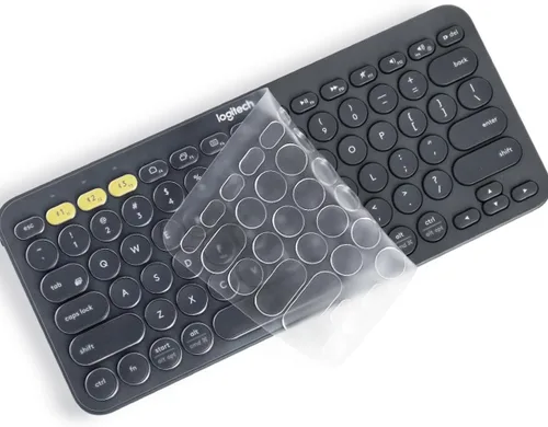 Vista 7 de MUBUY - Funda de teclado para Logitech K380 (silicona ultrafina, para teclado), color negro