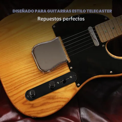 Vista 6 de Placa de Control Cargada para Guitarra Eléctrica Telecaster Precableada Interruptor de 3 Vías Potenciómetros 500K Botón de Tono y Volumen con Arnés