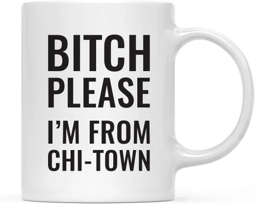 Vista 44 de Andaz Press Taza de café de 11 onzas, regalo de broma, Bitch Please I'm from Alabama, paquete de 1, incluye caja de regalo, divertidas ideas