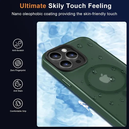 Vista 502 de MOCCA - Funda magnética resistente para iPhone XR de 6.1 pulgadas, compatible con MagSafe, funda con protección contra caídas de grado militar