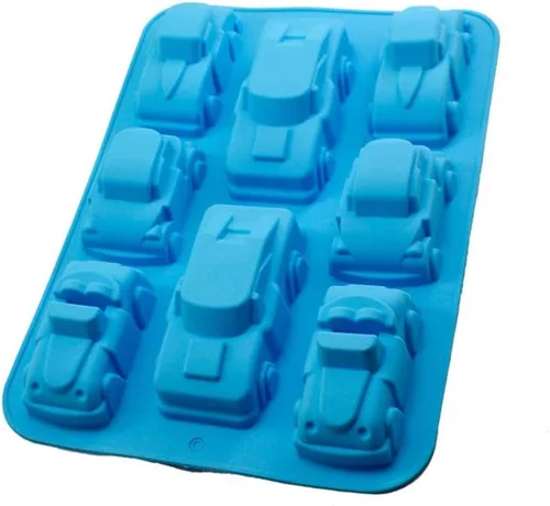 Vista 9 de Molde de silicona con forma de coche para hornear antiadherente, fondant de pastel y herramienta de chocolate, fácil de desmoldar, galletas