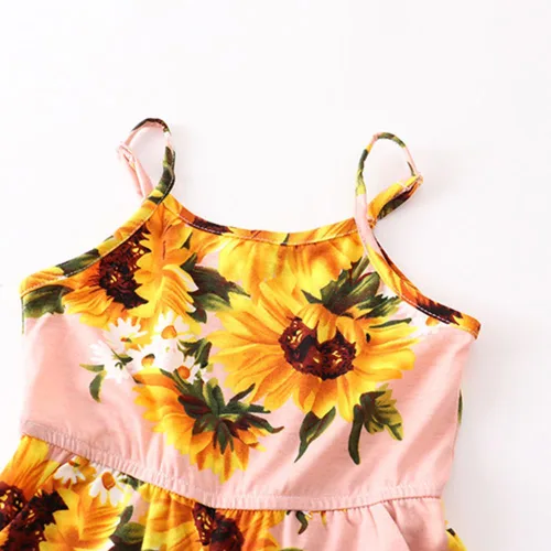 Vista 2 de AWIBMK Vestidos para mamá y yo, conjunto de ropa con cuello en V a juego para madre e hija