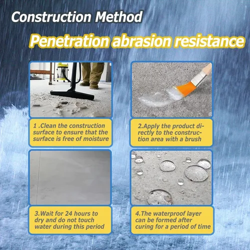 Vista 4 de Sellador Impermeable Transparente 2L (70 oz), Wadities Revestimiento Impermeable a Base de Agua para Paredes Baño Techo, Reparación Invisible