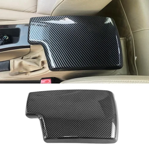 Vista 7 de Funda para Reposabrazos de Coche para BMW Serie 3 F30 E90 E91 E92 E93 2006-2018, Cubierta Interior de Reposabrazos de Fibra de Carbono, Panel