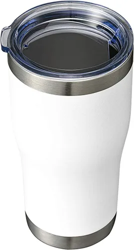 Vista 34 de HASLE OUTFITTERS Vaso de 20 onzas a granel, vasos de acero inoxidable con tapa, vaso aislado al vacío, taza de doble pared con recubrimiento