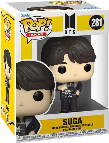 Vista 2 de POP Rocks: BTS Butter - Figura de vinilo Suga Funko (paquete con funda protectora de caja compatible), multicolor, 3.75 pulgadas