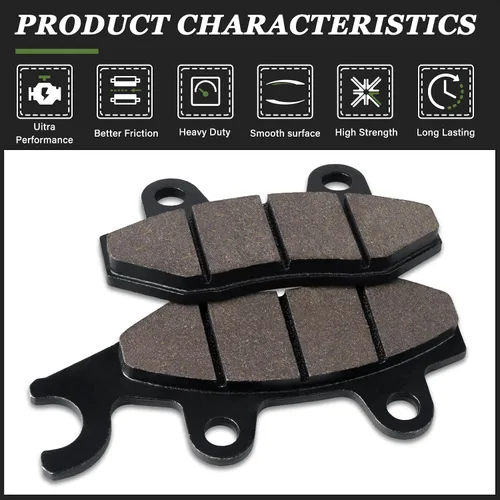 Vista 4 de LOCOPOW Pastillas de freno Rhino 660 700 Delanteras y traseras para Yamaha YXR660 4x4 2004-2007 Raptor 700 700R YFM700 2006-2012 Rhino 450 YXR450