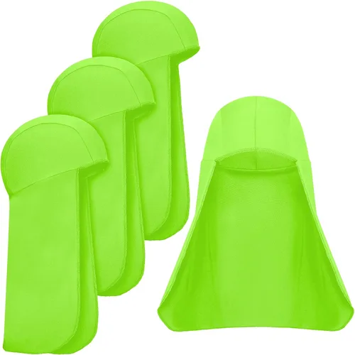 Vista 8 de Geyoga 4 unidades de sombrero duro para el sol, protector de cuello elástico para el sol, protector de cuello de secado rápido para hombres