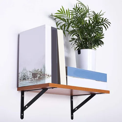 Vista 3 de Soporte de estante triangular para colgar en la pared, soportes flotantes de ángulo recto de 90 grados, almacenamiento decorativo que ahorra