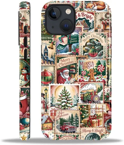 Vista 117 de Funda para iPhone 13 iPhone 14, a prueba de golpes, funda protectora híbrida de 2 capas, doble protección contra caídas, antiarañazos, diseño