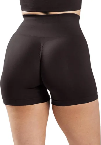 Vista 3 de CHANGEZOE Pantalones cortos de entrenamiento para mujer, sin costuras, cintura alta, amplifican el gimnasio, yoga, atléticos, pantalones cortos