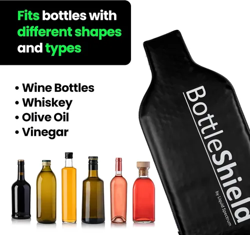 Vista 7 de Bottle Shield - Bolsa de viaje reutilizable con protector de vino (paquete de 6) – Traje de envoltura con amortiguación de burbujas, funda