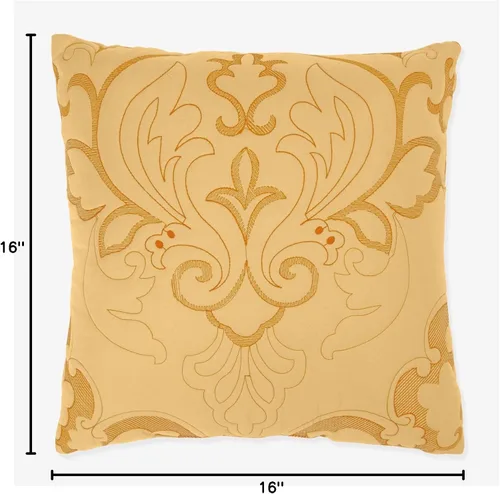 Vista 5 de BrylaneHome Amelia Almohada Cuadrada - Oro Miel Miel Gold
