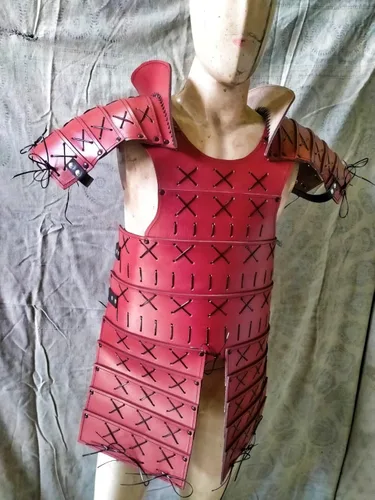 Vista 5 de Armadura samurai de cuero medieval SCA larp réplica disfraz