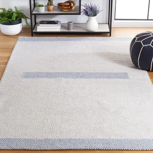 Vista 8 de SAFAVIEH Natura Collection - Alfombra de pasillo, 2 pies 3 pulgadas x 8 pies, negro y marfil, tejido plano hecho a mano de lana moderna a rayas
