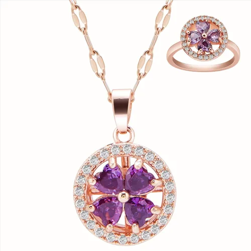 Vista 13 de Collar para ansiedad, anillos para la ansiedad para mujeres, anillos de trébol de cuatro hojas, anillo de preocupación de color dorado