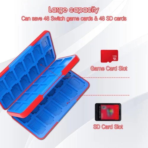 Vista 76 de PERFECTSIGHT Switch Game Case Compatible with Nintendo Switch Game Holder for Switch OLED/ Lite Game Card Case Cartridge with 24 Slots Game Card