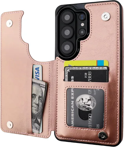Vista 28 de ONETOP - Funda tipo cartera para Samsung Galaxy S22 con tarjetero, color negro Kickstand,ID/Cash Holder,Case Wallet with Card Slots,Double