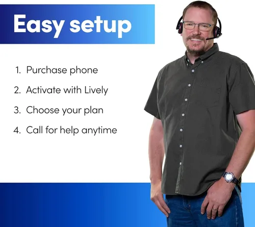 Vista 7 de Lively Jitterbug Flip2 - Teléfono celular abatible para personas mayores, no compatible con otros operadores inalámbricos, plan de teléfono debe