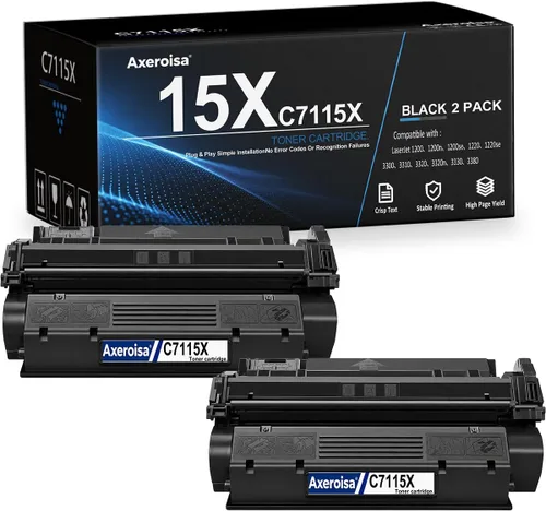 Vista 10 de Compatible for HP C7115X 15X High Yield Black Toner, 3 Pack 3 Black