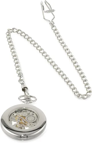 Vista 2 de Charles-Hubert, reloj de bolsillo mecánico de cara abierta de París, plateado, Mecánico