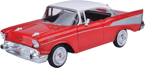 Vista 4 de Motormax 1:24 Die-Cast 1957 Chevy Bel Air - Los colores pueden variar