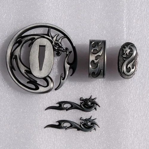 Vista 16 de Espada samurái japonesa KOSHIRAE – TSUBA FUCHI KASHIRA MENUKI 68-100