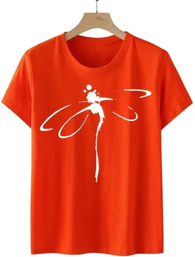 Vista 11 de Camiseta con estampado de animales para mujer, camiseta de libélula divertida, linda camiseta de manga corta, blusa de primavera 2023, camisas