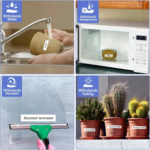 Vista 3 de GREENCYCLE Cinta para etiquetar 0.472 in 0.47 laminado blanco reemplazo para cinta de etiquetas Brother P Touch TZe-231 TZ-231 TZe TZ 1/2 pulgada