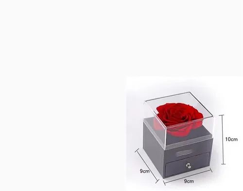 Vista 7 de MABEK Jewelry Boxes Acrylic Rose Necklace Gift Box Jewelry Box Gift Box
